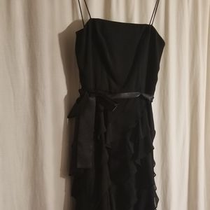 SL Black Ruffle Cocktail Dress